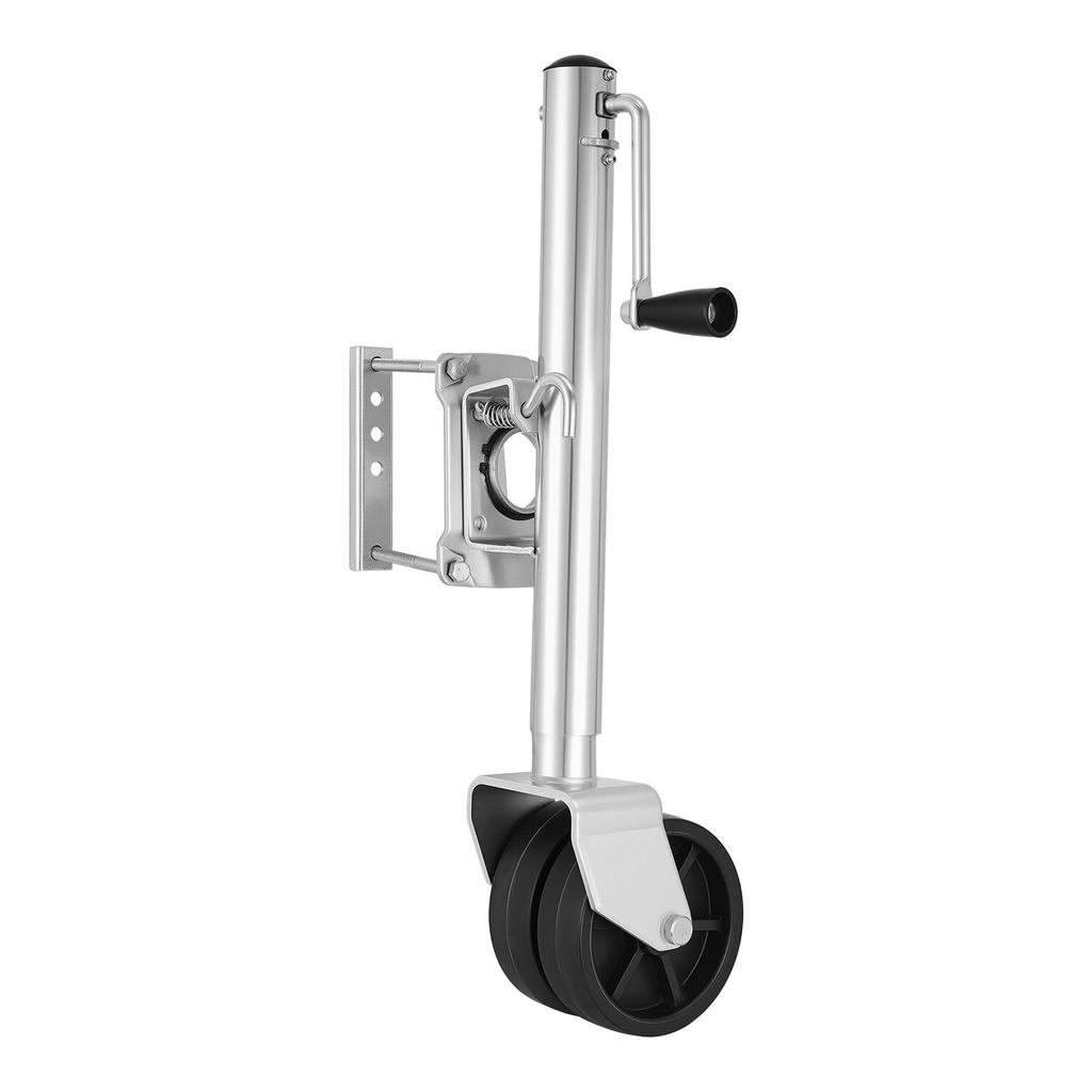 Trailer Jack with Wheel, 907 Kg Load Capacity, Heavy Duty Swivel Boat Trailer Jack with PP Dual Wheel & Ergonomic Handle, 381-685 Mm Lift Range, Fit