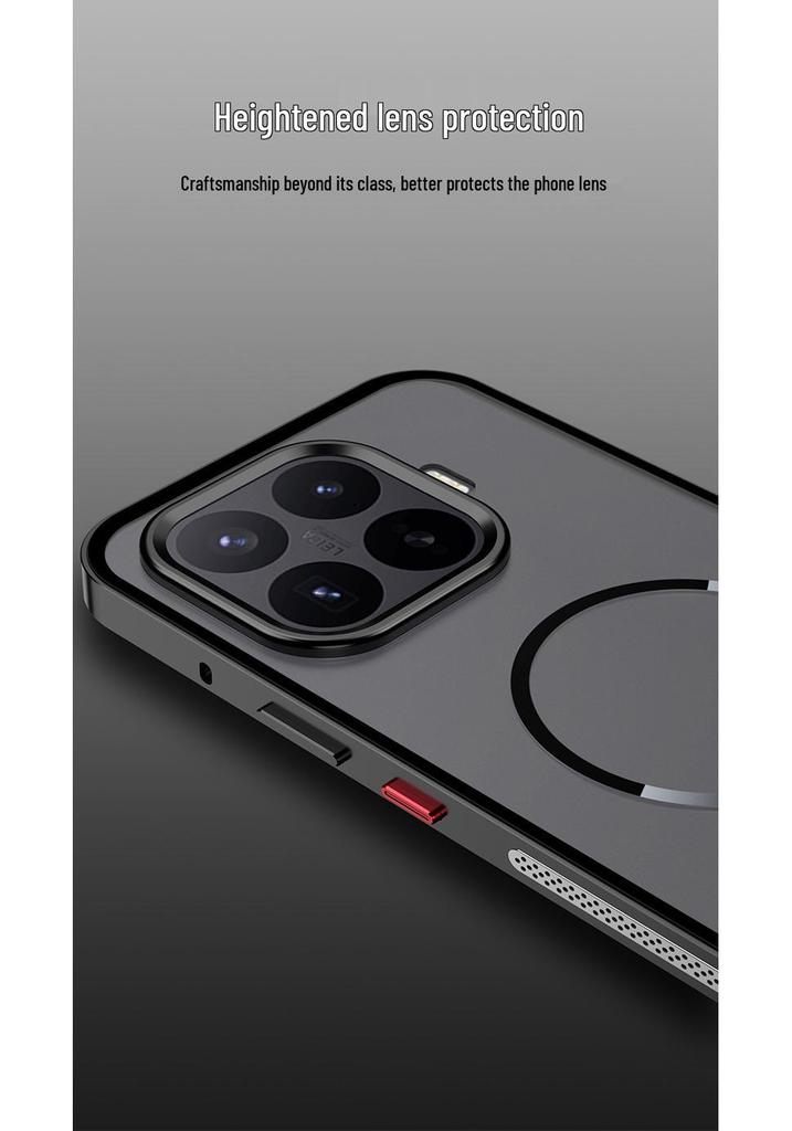 Xiaomi 17T Pro Magnetic Metal Heat Dissipation Case - Matte, Anti-Fingerprint, Snap-On Side Frame