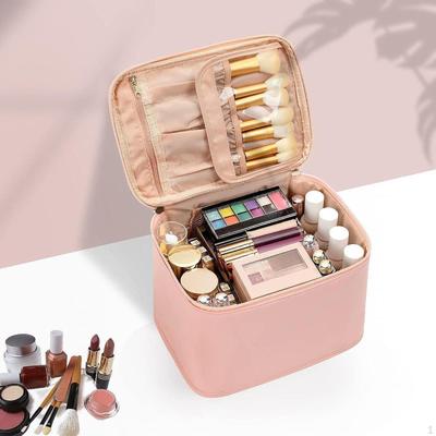 Cosmetic Bag Accessories Large Capacity Portable Organizer with Handle Travel Toiletry Oxford