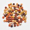 100pcs 8-12mm Assorted Color Wooden Beads Round Brown Wood Bead Round Wooden Spacer Beads for DIY Crafts Jewelry Making