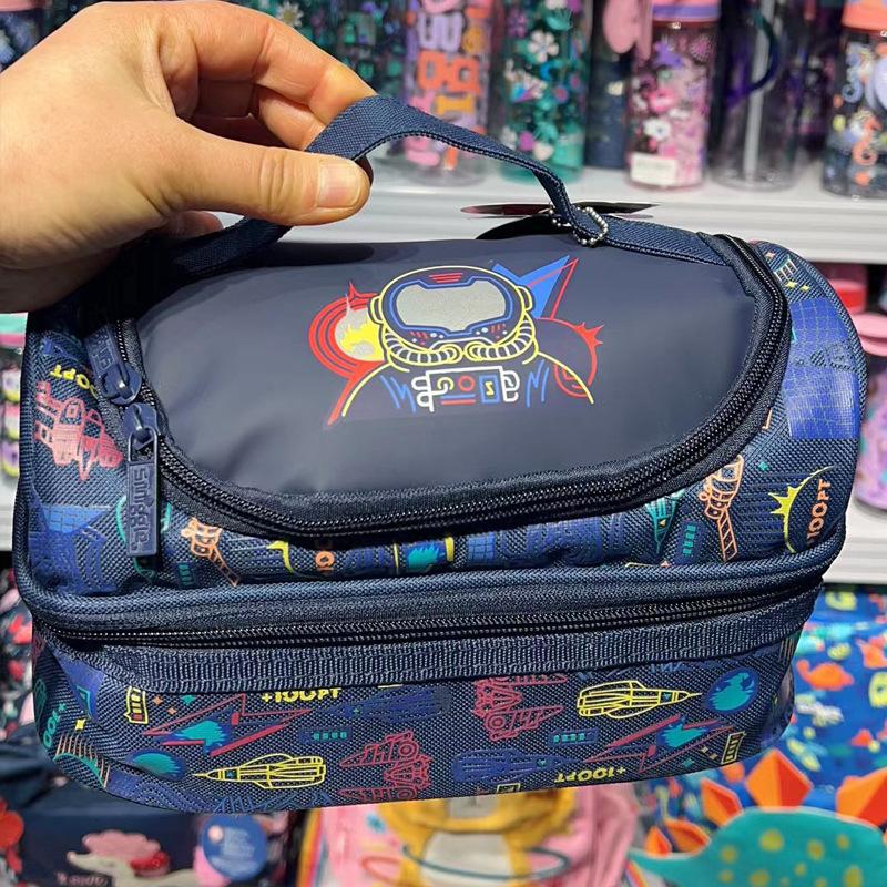 Smiggle Kids Lunch Bag Large Capacity Insulated Lunch Box Tote for School Students Portable Meal Cooler Bag Cute Design