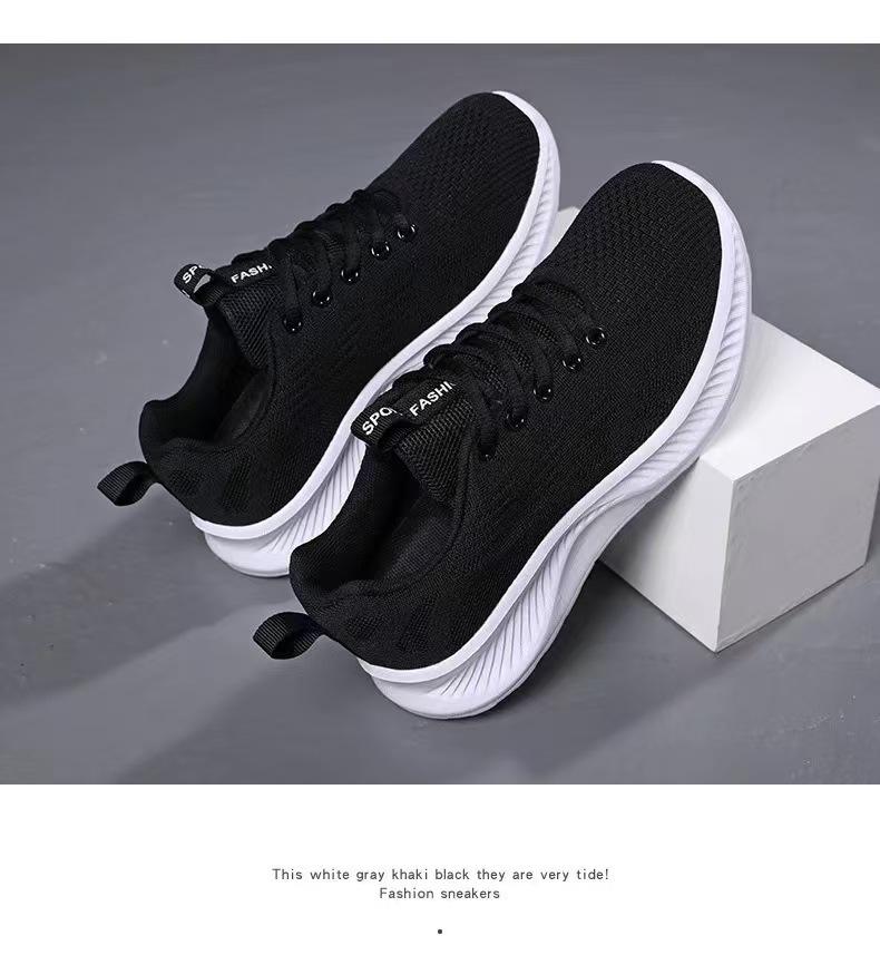 Women's Flyknit Breathable Sports Shoes - 2026 Spring/Autumn Soft Sole, Lightweight Running