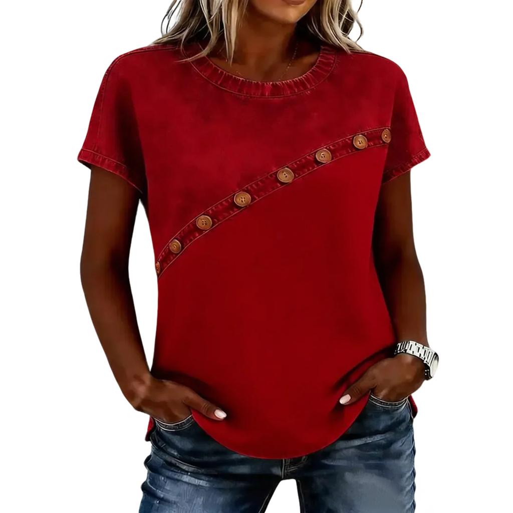 Modisches lässiges Damen-Button-Down-Oberteil