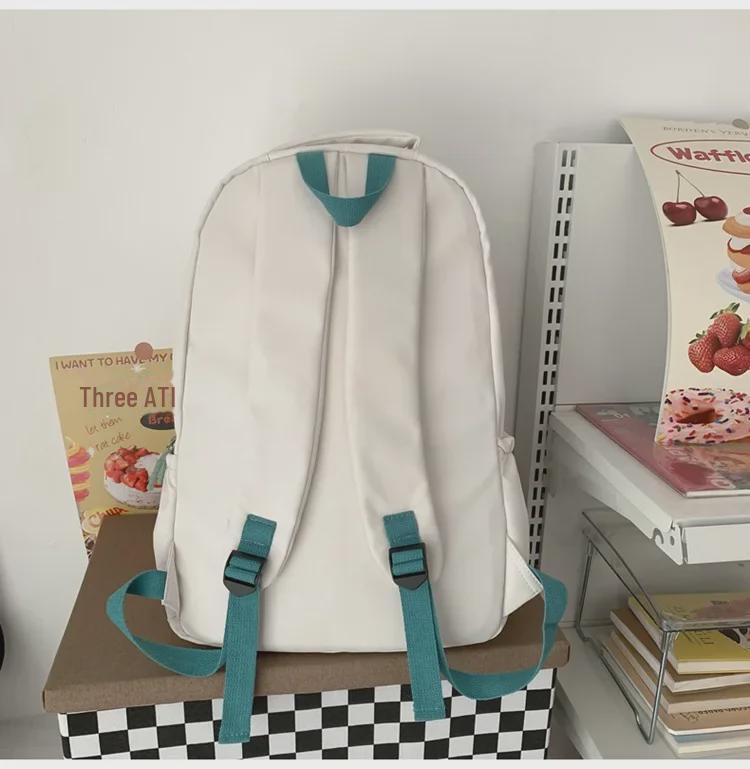 Large Capacity Nylon Backpack for Women and Men - Japanese/Korean High School & College Style, Travel & Laptop-Friendly