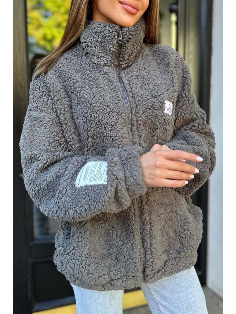 

Женский плюшевый свитер-кардиган на зиму 2024 года XL