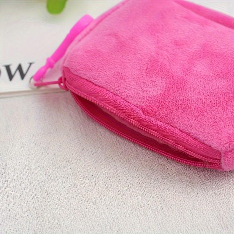 Women Plush Mini Handbag - Soft Zipper Coin Purse Wallet, Lightweight Wallet Suitable for, Travel, Everyday Use - Cute Casual Accessory