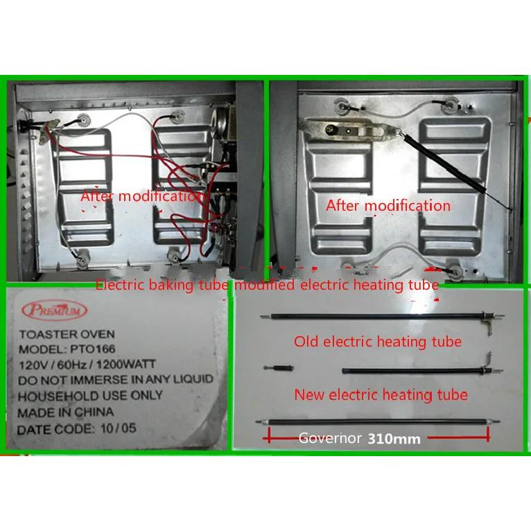 

110V 280-530mm 250W/300W/350W/400W Heating Element for Electric Oven Electric Heat Tube stainless steel electric heating tube 110v 250W L290mmB260