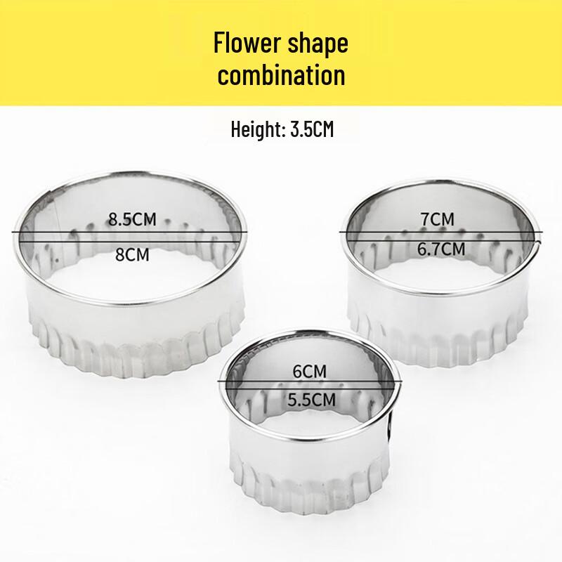 Набор для лепки пельменей из нержавеющей стали с узором, 3 предмета