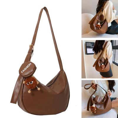 Stylish and Spacious PU Dumpling Underarm Crossbody Bag Shoulder Bags for Fashion Forward Individuals