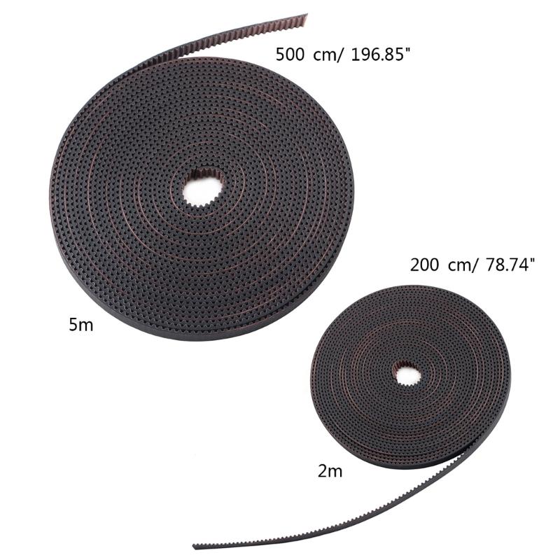 Riemen LL-2G-6RF 2GT-Riemen, geöffneter Zahnriemen aus Fiberglasgummi, 2GT-6, 2 M, 5 M, 6 mm, für MK3S+ -3 CR10 3D-Drucker