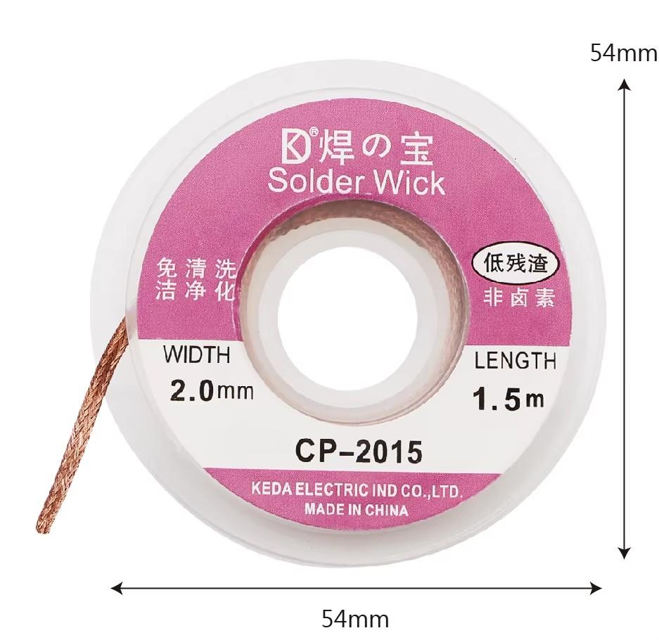 2.0mm Plecionka do lutowania 1.5M 5FT Pompka rozlutownicza Odciąg do spawania Usuwacz