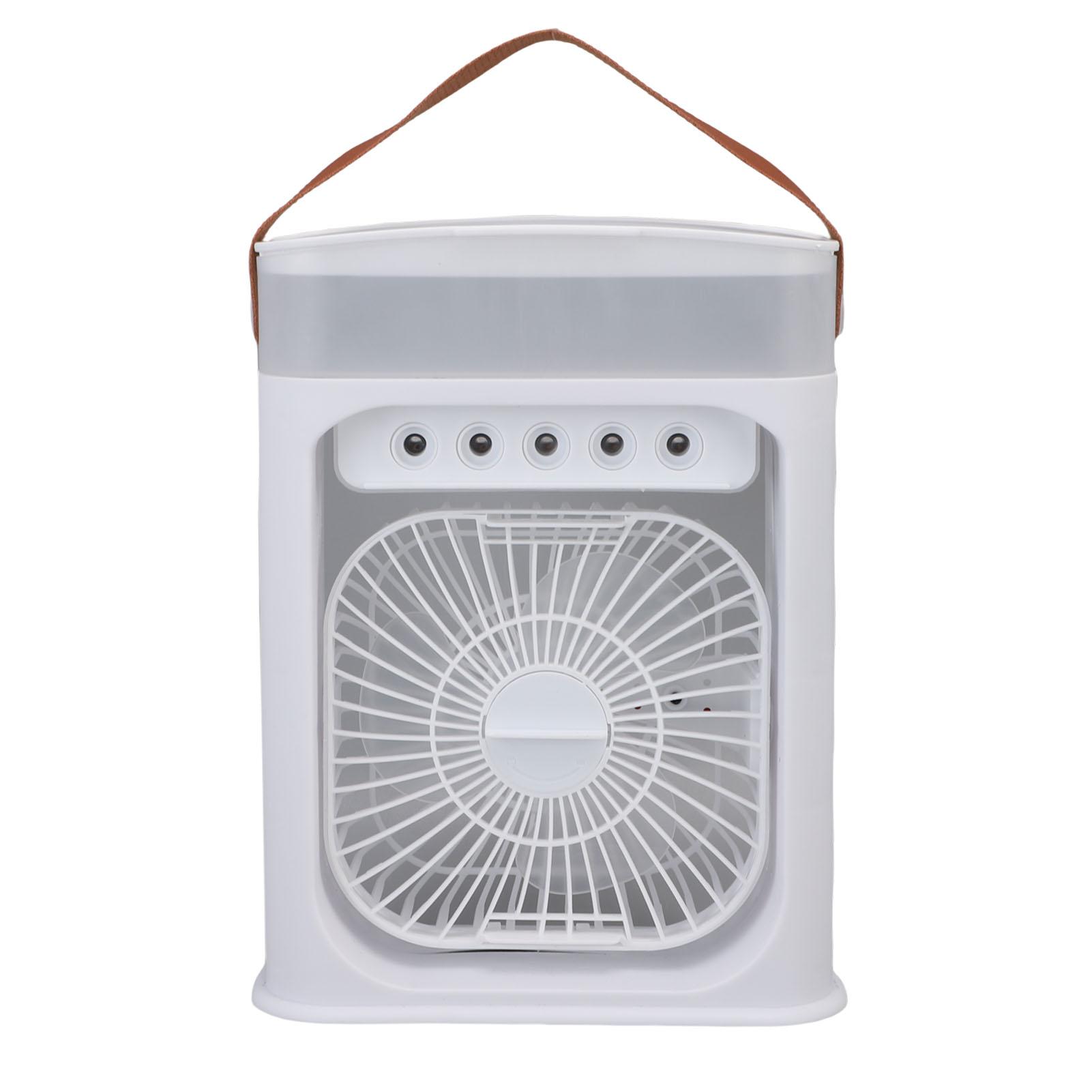 

Портативный вентилятор-кондиционер белый с USB-подключением, 3 скорости, испарительный воздухоохладитель с увлажнителем, таймер для настольного использования