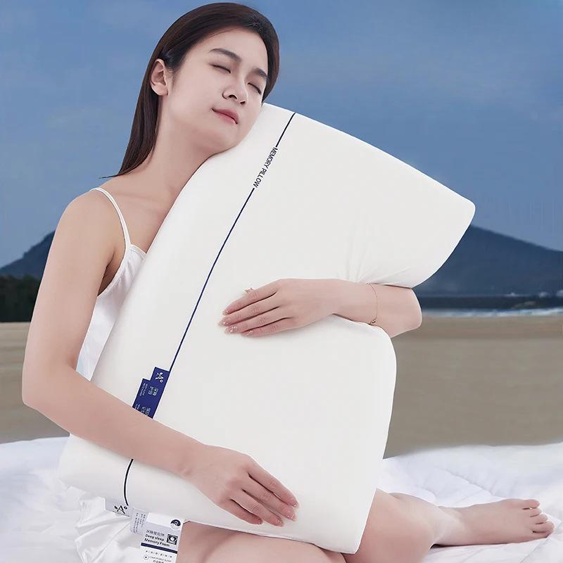 Yunduo Deep Sleep Memory Foam Pillow Double Core Home Cervical Support Zero Pressure Slow Rebound K80 Bread Pillow