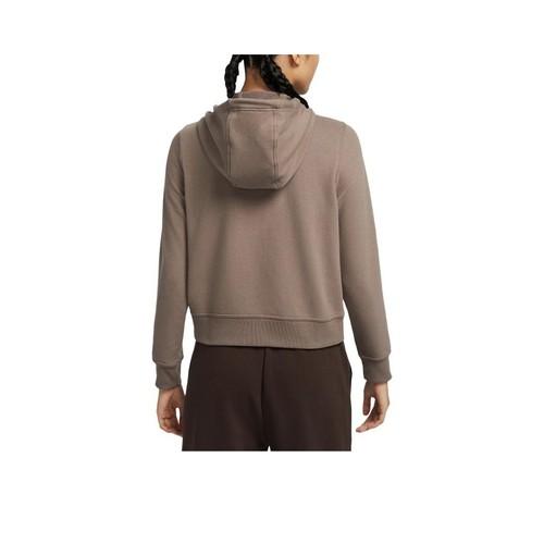 Nike Solid Color Logo Hoodie Long Sleeve Sweatshirt for Women Brown