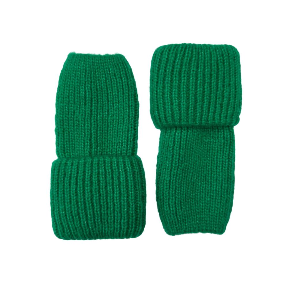 Alma-Fingerless Mittens Gloves Color Green