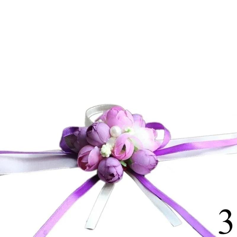 1 STÜCK Rose Handgelenk-Corsage Brautjungfern Schwestern Handblumen Künstliche Brautblumen Für Hochzeitsfeier Dekoration Brautball