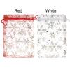 50pcs/lot Party Supplies Red/White Wedding Gifts Strap Jewelry Packaging Bags Gift Pouches Drawstring Candy Pouch Organza Bags