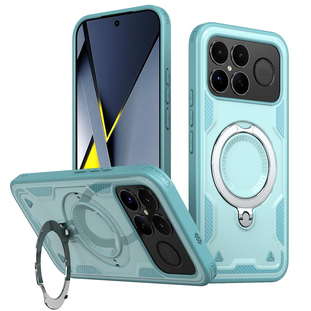Armor Shockproof Case Fundas For Xiaomi Poco F8 Pro Ultra Redmi K90Pro Max 360° Rotating Magnetic Stand TPU Plastic Phone Cover