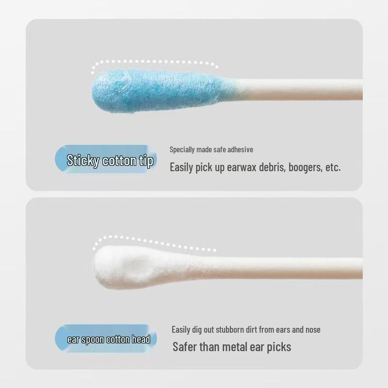 Disposable Adhesive Baby & Toddler Cotton Ear Swabs in Box
