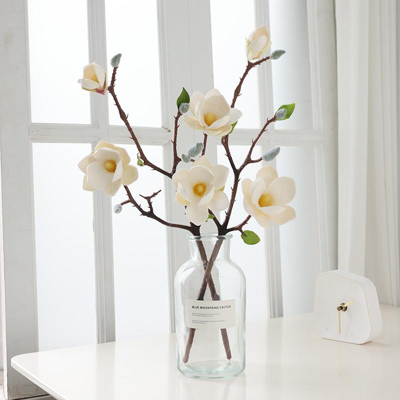 Small Magnolia Fake Flower Chinese Home Wedding Decoration Floor Flower Arrangement Ornament Simulation Flower