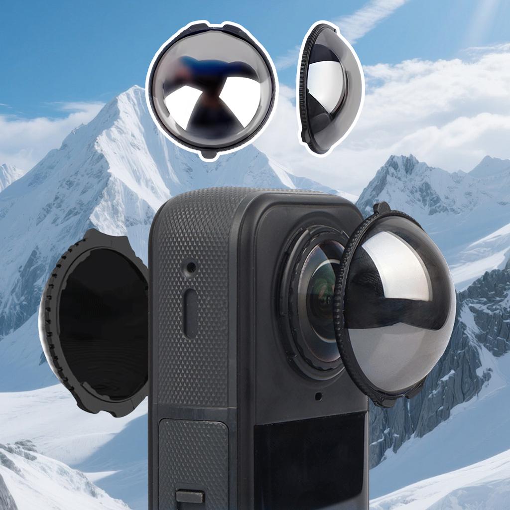 2pcs Anti-Glare Filter Cinematic Motion Blur Lens Filter Set Light Reduction Screw On Action Camera Accessories for X5