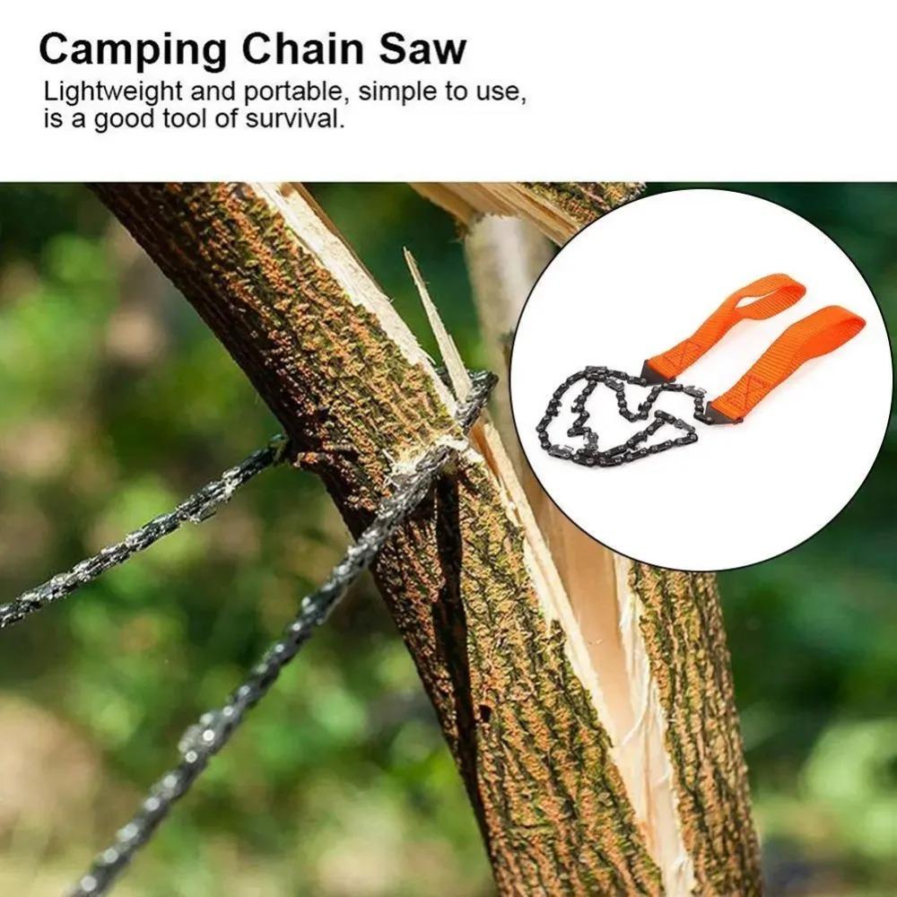11Tooth Handheld Survival Chain Saw Chainsaws Emergency Camping Hiking Tool Pocket Hand Tool Pouch Outdoor Pocket Hand Chain Saw High Quality