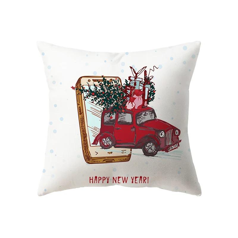 Christmas Themed Pillowcases Car Accessories Office Santa Claus Living Room Sofa Home Pillowcases