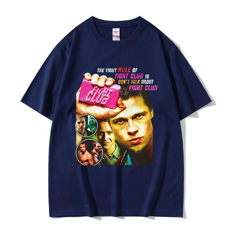 90s Movie FIGHT CLUB Graphic Tee Shirt Unisexs Hip Hop Vintage GothTshirt Unisex Fashion Cotton Oversized T Shirts Streetwear2026
