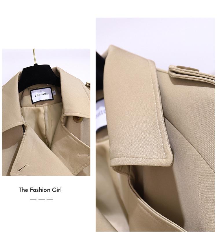 Women's Khaki British-Style Trench Coat