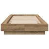 Bed Frame with LED Craft Oak 80 x 200 cm