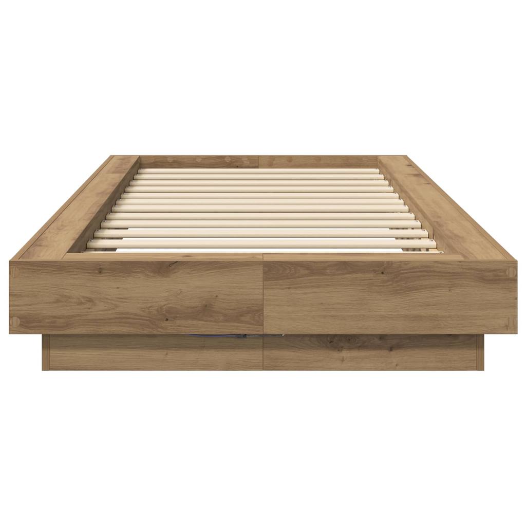 Bed Frame with LED Craft Oak 80 x 200 cm
