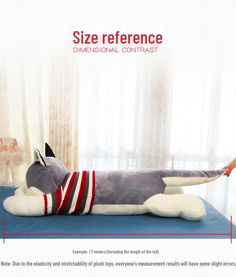 Huge Husky Bear Plush Doll - Cute Ragdoll Stuffed Animal Sleeping Pillow