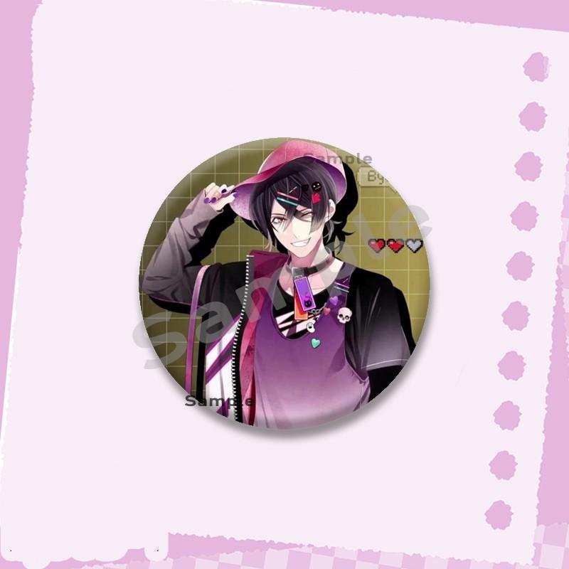Hot Game Series Diabolik Lovers Soft Button Pins Cartoon Round Brooch on Backpack Ayato Kanato Laito Jewelry Badge Friend Gifts