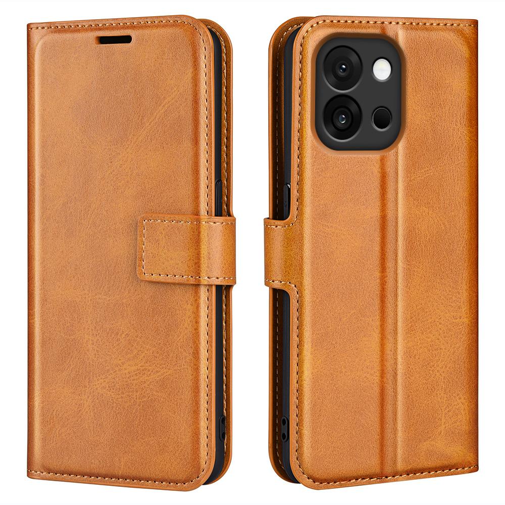 

For OnePlus 13T 5G Stand Case Anti-Scratch Calf Texture Leather Phone Cover C