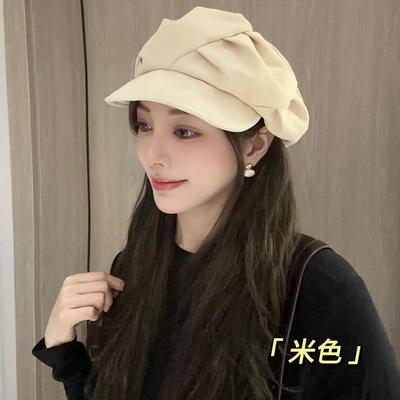 Spring and Summer Beret Children's New Face Newsboy Hat Cloud Octagonal Hat Sun Protection Hat Big Head Circumference