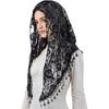 Sun Protection Printed  Wraps Colorful Flower Triangle Headband Elegant Lace Scarf  Holiday