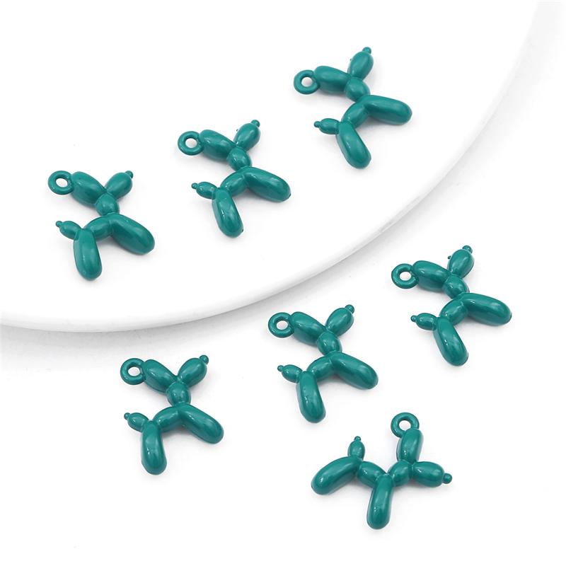 4-10Pcs Alloy Drop Oil Enamel Puppy Dog Charms Pendant Beads for DIY Jewelry Making