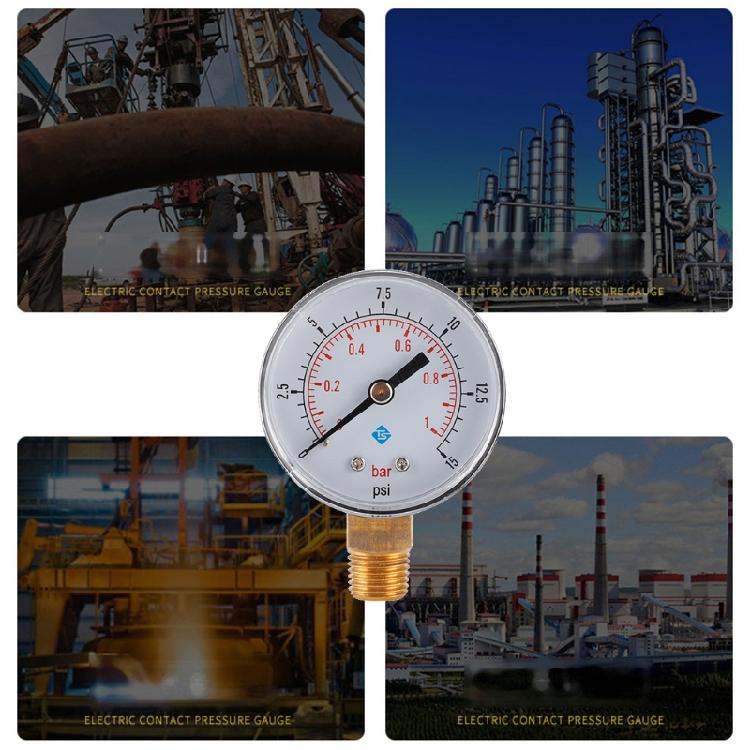 Mini Low Pressure Gauge For Fuel Air Oil Or Water 0-15psi/0-1bar BSPT Manometer