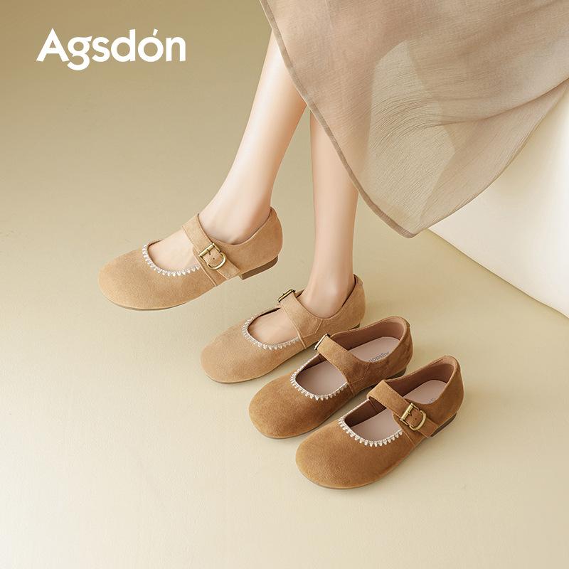 Augustus Denboken Single Shoes Women's 2025 New Summer Light Soft Sole Commuting One Pedal Pregnant Women Mary Jane Shoes