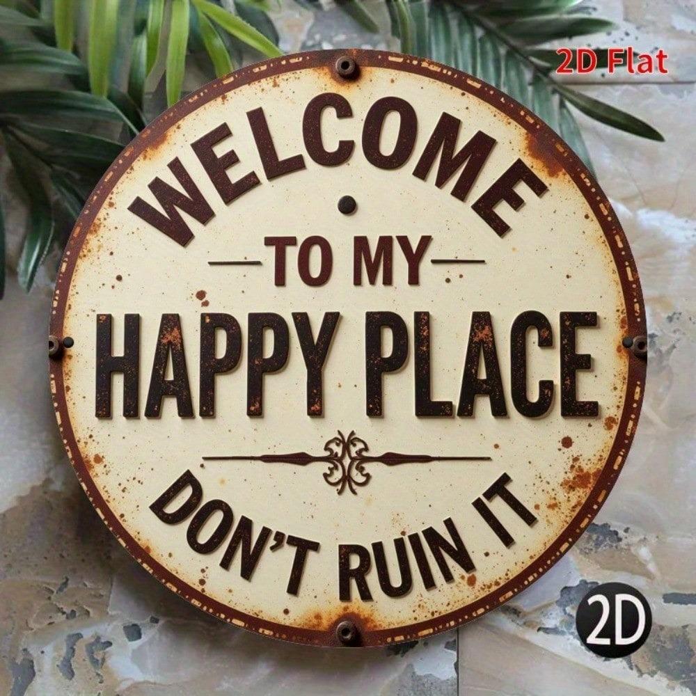 1pc Funny Plate Metal Tin Sign Wall Decor Farmhouse Garage Bar Cafe Kitchen Bathroom Bedroom Home Room Studio