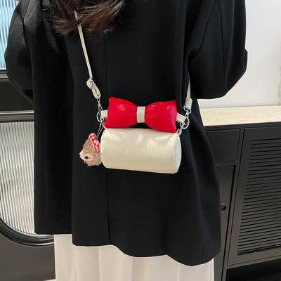 Fashion Casual Bow Spring New Texture Large Capacity Shoulder Pillow Women's Bag