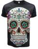 CANDY SKULL T-Shirt,Tattoo/Rock/Metal/Day Of Death/Mexican Skull/Goth/Top/Tee