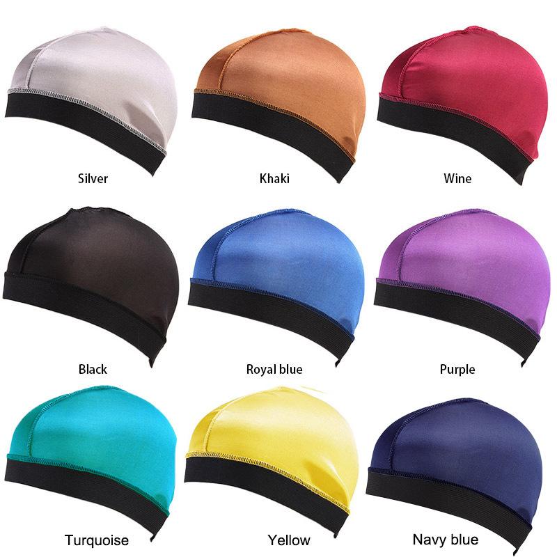1Pc Night Sleep Headcover Street Style Hair Accessories Breathable Wave Cap Hair Loss Wig Caps Elastic Chemo Cap Imitation Silk