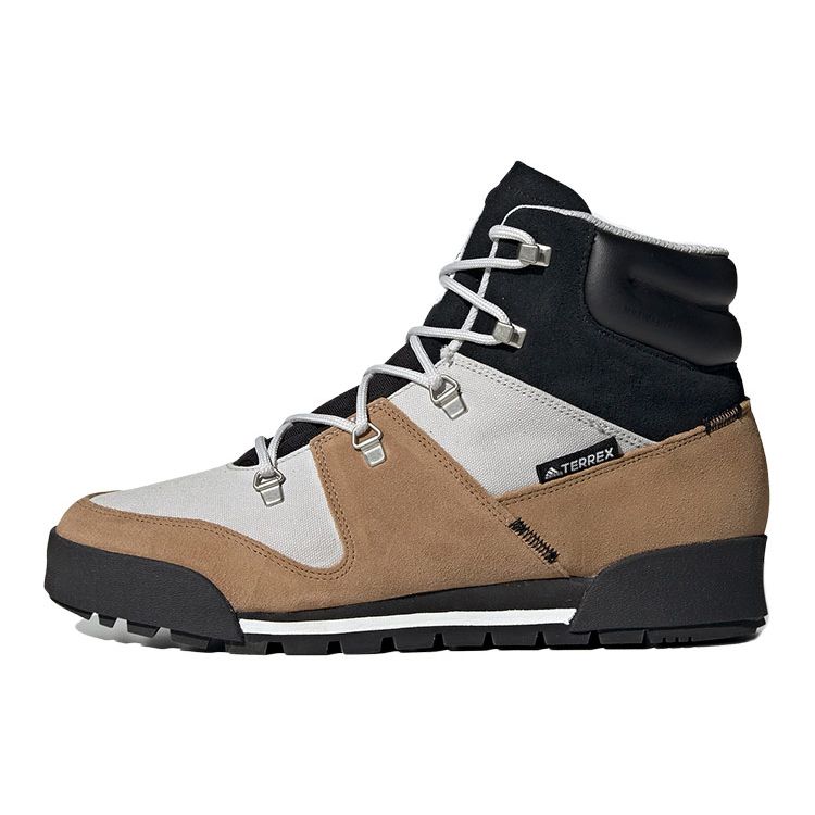 Adidas Terrex Snowpitch Cw Shock Absorbing Non-Slip High-Top Hiking Shoes Men Hiking Shoes Black Brown Gray FV5164