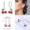Original 100% S925 Silver Sweet Cherry Strawberry Sweetheart Avocado Women's Earrings Engagement Anniversary Gift