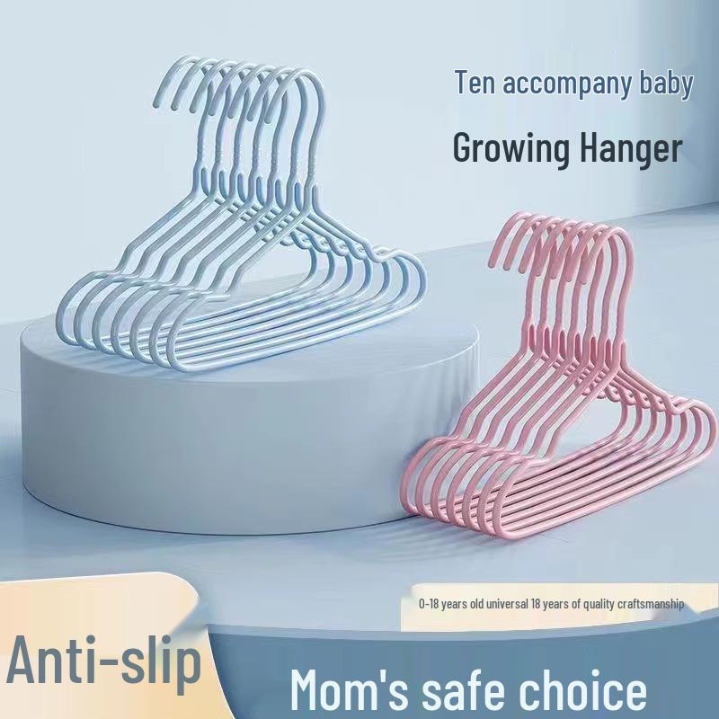 Non-Slip Children's Clothes Hangers for Babies & Kids - No-Mark, Small To Large Sizes