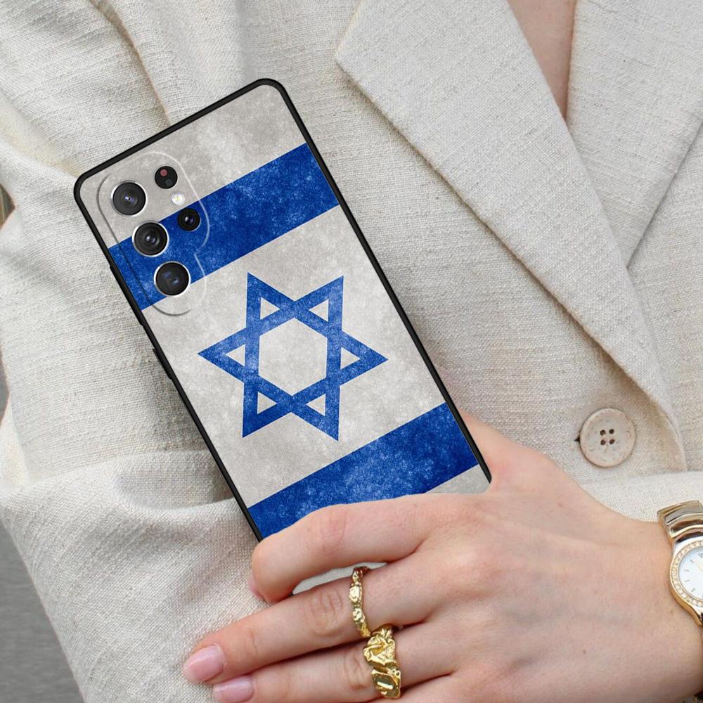 I=srael Flag in Finger SOFT Cell Phone Case for Samsung Galaxy S26 Ultra S25 S24 S23 S22 S21 S20 Note10 Cover
