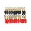 10 Pairs 4 AWG Car Audio Power Ground Wire Ring Terminal Connector Brass