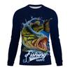 Long Sleeve Fishing T-shirt, Cool Fish Graphic for Anglers