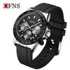 Fashion OFNS 7103 luxurious Men's Quartz Watch Three Eye Six Needle Chronograph Waterproof Night Light Men's Quartz Watch